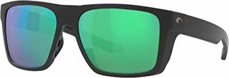 Costa Mens Lido Sunglasses 580G In Matte Black Green Mirror
