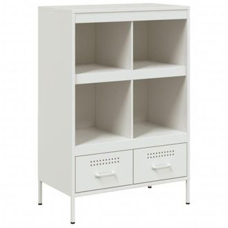 vidaXL Aparador Acero Blanco 68x39x101,5 Cm Vidaxl