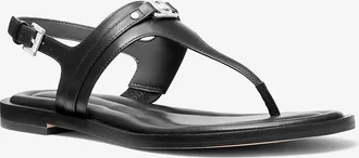 Michael Kors Mandy Leather T-Strap Sandal