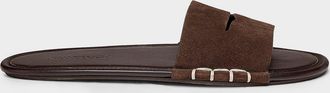 J.W.Anderson Suede Loafer Slide Sandals