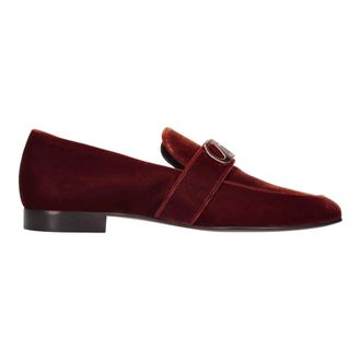 Maisons Skorpios Blair Velvet Loafer - Dames - Loafers - Rood - 40 EU - Leer - Schoenen