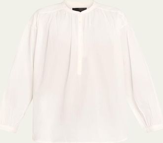 Nili Lotan Neville Voluminous Pullover Blouse
