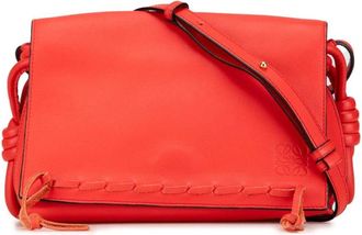 Loewe Pre-owned Cross Body Bags, female, Red, Size: ONE SIZE Pre-owned Gate Mini Leather Crossbody Knotted Detail