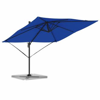 Berkfield Home Modern Cantilever Roma Parasol Azure Blue 286x285x265 cm Aluminium | Size: 286 x 285 x 265 cm
