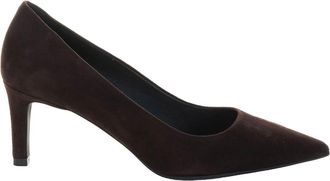 Furla Decollete of suede woman dark brown color