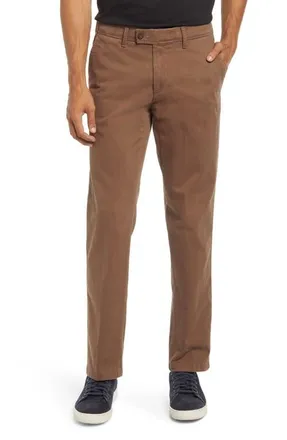 Brax Evans Flat Front Chinos in Camel at Nordstrom, Size 54