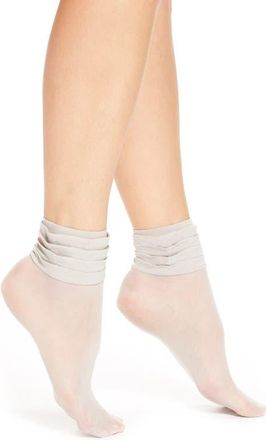 Chelsea28 Ruffle Anklet Socks in Grey Owl at Nordstrom, Size 9