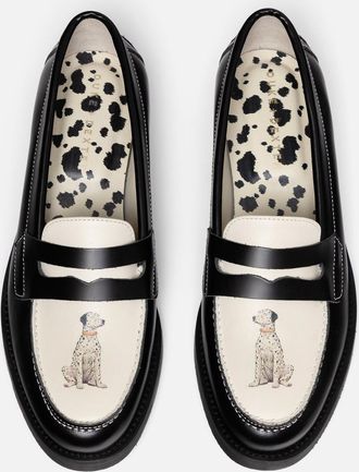 Duke + Dexter Duke + Dexter, Womens Wilde Dalmatian Penny Loafer - Womens, Size 3