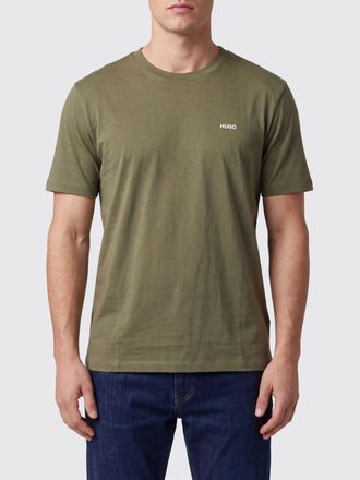HUGO BOSS T-shirt girocollo in cotone con logo a contrasto