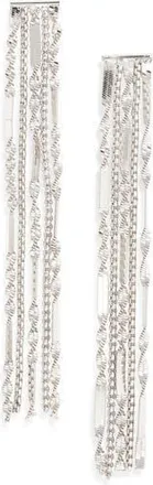 Open Edit Fringe Earrings in Silver at Nordstrom Rack