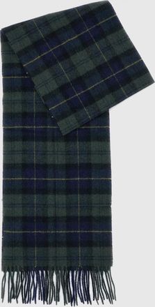 Barbour Sciarpa in 100% lana dagnello con classico motivo tartan e frange
