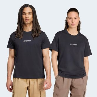 ADIDAS TERREX Funktionsshirt ADIDAS TERREX U AOP T, Herren, Gr. 3XL, schwarz, Obermaterial: 100% Baumwolle, normal, Rundhals, Shirts Funktionsshirt