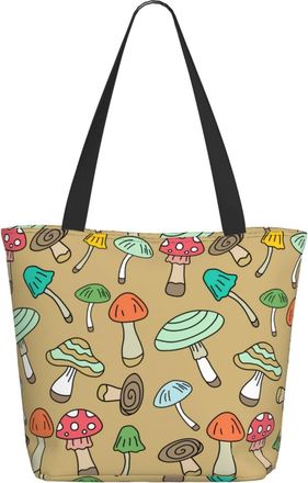 AOOEDM The Various Mushrooms Ladies Shopping Bag 13x11x7in.The Perfect ValentineS Day Gift.It Is The Best ValentineS Day Gift For Mom, Daughter, Wife,Etc