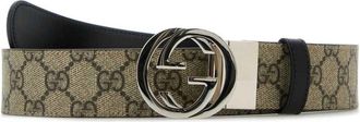 Gucci Interlocking G-buckle reversible belt - men - Canvas/Calf Leather/Polyurethane Resin - 100 - Neutrals