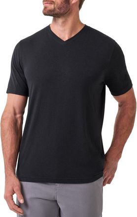 Travis Mathew Cloud V-Neck T-Shirt in Black at Nordstrom, Size Xx-Large