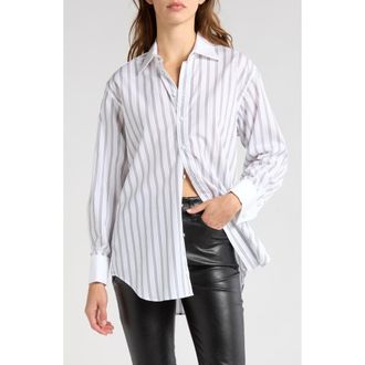 Rag & Bone Diana Stripe Shirt in White Stripe at Nordstrom Rack, Size X-Small