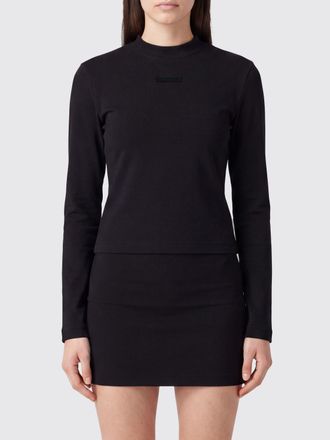 Jacquemus Slim Fit Long-Sleeved T-Shirt in Stretch Cotton with Contrast Logo