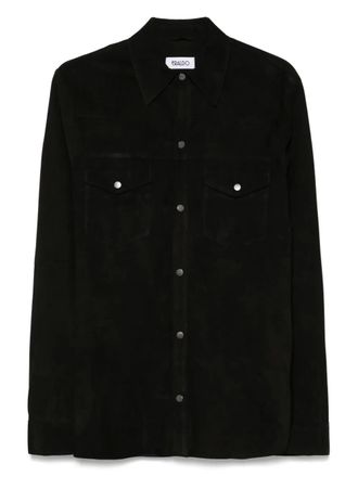 ERALDO suede shirt - men - Calf Leather - 52 - Black