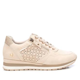 Xti Womens Lace-Up Sneakers In Beige