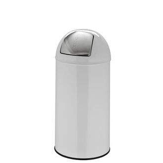 hjh OFFICE Papelera de acero Blanco