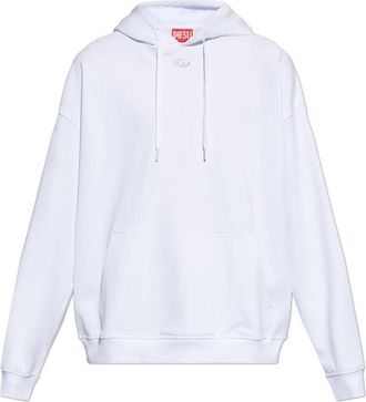 Diesel S-Boxt Hoodie - Heren - Hoodies - Wit - L - Katoen - Hoodies & sweatvesten