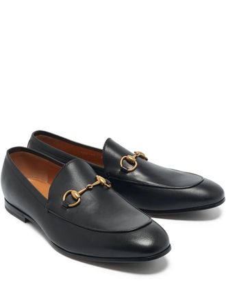 Gucci Jordaan horsebit-detail loafers - men - Calf Leather/Calf Leather/Calf Leather/Rubber - 43 - Black