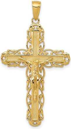 Diamond2Deal 10k Yellow Gold Crucifix Pendant