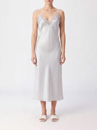 R&oacute;he Abito slipdress in seta con inserti in pizzo
