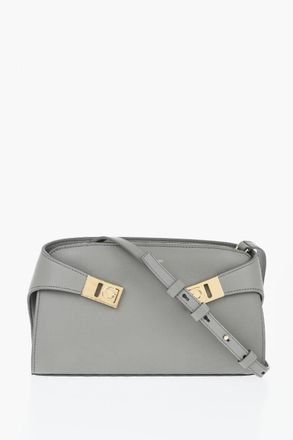 Ferragamo Leather Crossbody Bag HUG With Metal Details Salvatore Ferragamo