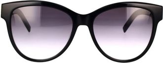 Saint Laurent Cat-eye zonnebril met Ysl monogram - Dames - Zonnebrillen - Zwart - 55 MM - Nylon - Accessoires
