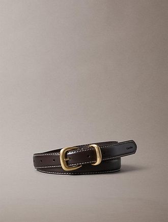 Calvin Klein Cintur&oacute;n de piel con herrajes esculpidos