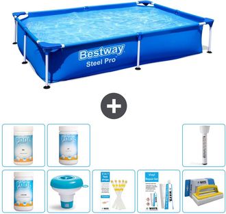 Bestway Piscina Bestway Steel Pro Rectangular - 221x150x43 Cm - 7-piezas S43323