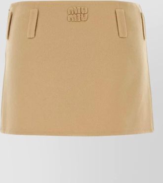 Miu Miu cashmere wool mini skirt