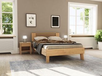 HOME AFFAIRE Massivholzbett »Chavot III« wahlweise in Kernbuche oder Wildeiche erhältlich