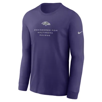 Nike Baltimore Ravens Team Issue Nike Mens Dri-FIT NFL Long-Sleeve T-Shirt in Purple | 02EW52M8G-ZSZ