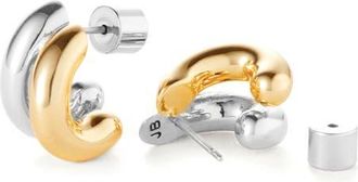 JENNY BIRD Mini Florence Double Hoop Earrings in Two-Tone at Nordstrom