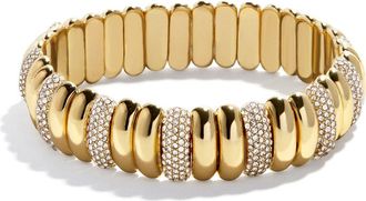BaubleBar Keira Ribbed Bracelet in Gold/Gems at Nordstrom