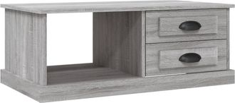 vidaXL Mesa De Centro Madera Contrachapada Gris Sonoma 90x50x35 Cm Vidaxl
