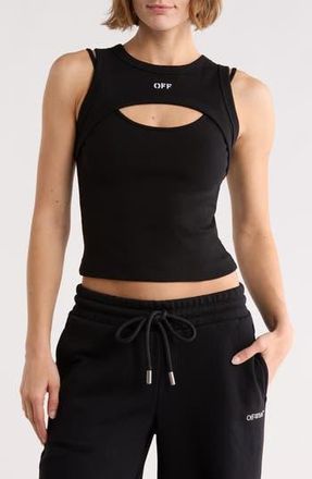 Off-white Cutout Tank in Black Night at Nordstrom Rack, Size X-Large