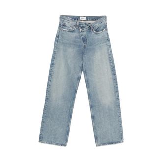 A Gold E Dames, Jeans, Blauw, Maat: W28 Katoen