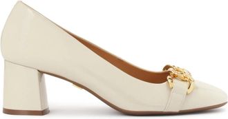 Kazar Roomwit gelakte pumps met metalen versiering - Dames - Pumps - Beige - 36 1/2 EU - Leer - Schoenen