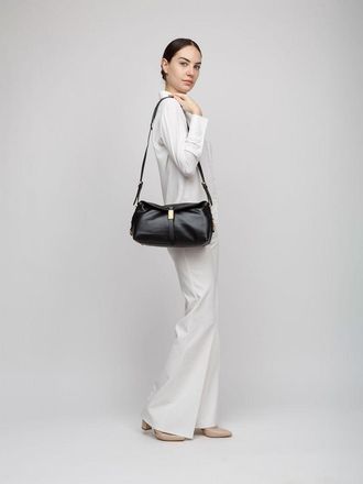 Pinko Womens Shoulder Bag Black Goat Leather - Shoulder-Bags
