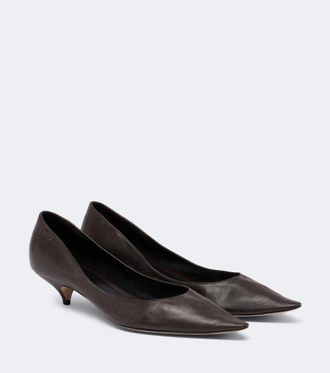 The Row Liisa Three leather pumps