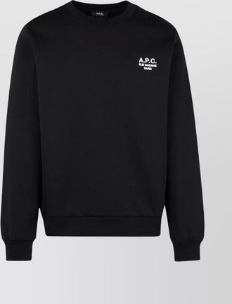 A.P.C. organic cotton logo-print crew-neck sweatshirt