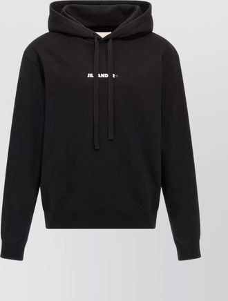 Jil Sander logo hoodie with drawstring hood