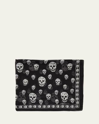Alexander McQueen Classic Skull Silk Scarf