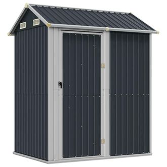 vidaXL Cobertizo De Jard&iacute;n Acero Galvanizado Antracita 192x152,5x237cm Vidaxl