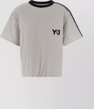 Yohji Yamamoto padded t-shirt featuring contrast trim