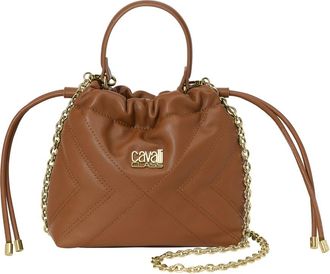 Cavalli Quilted Bucket Bag - Dames - Schoudertassen - Bruin - ONE Size - Leer - Tassen