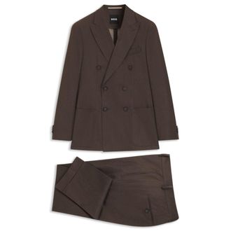 BOSS Two-piece slim-fit suit in stretch cotton